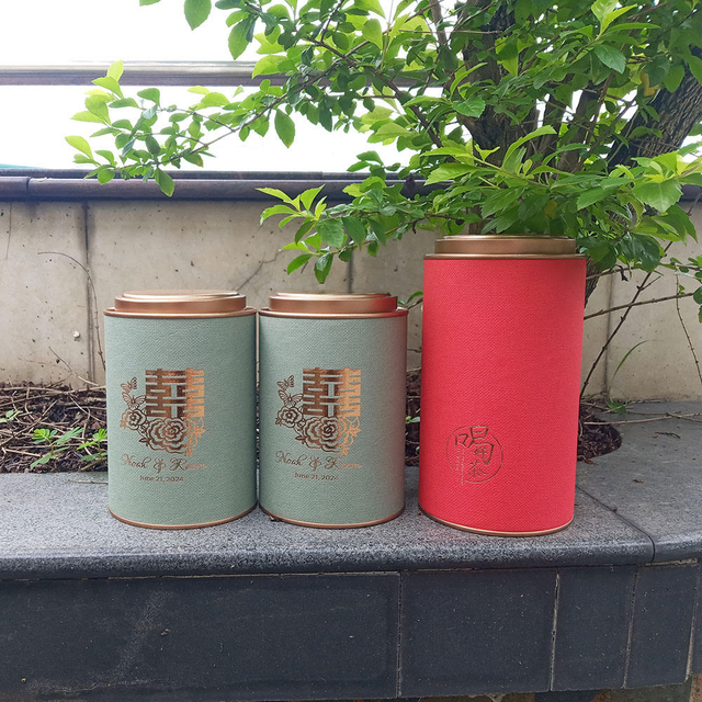 Couvercle en métal de conteneurs de stockage de carton de cylindre rond imprimé par coutume pour le cylindre rond de papier d'emballage alimentaire de thé de café