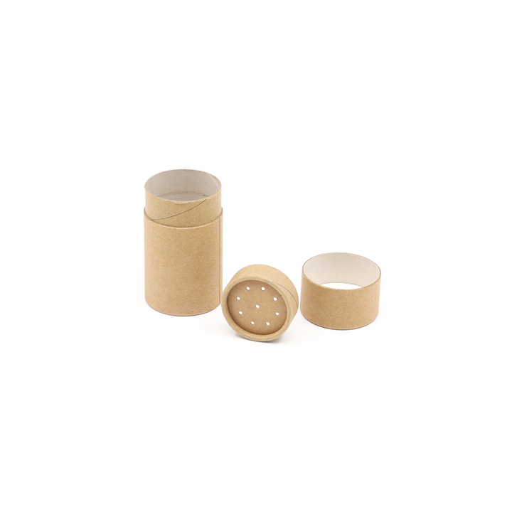 Emballage fait sur commande écologique de tube de papier de boîte de cylindre de carton de catégorie comestible avec le dispositif trembleur de tamis pour l'épice gastronomique de condiments