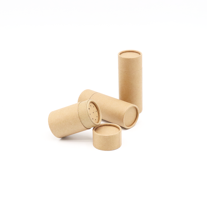 Emballage fait sur commande écologique de tube de papier de boîte de cylindre de carton de catégorie comestible avec le dispositif trembleur de tamis pour l'épice gastronomique de condiments