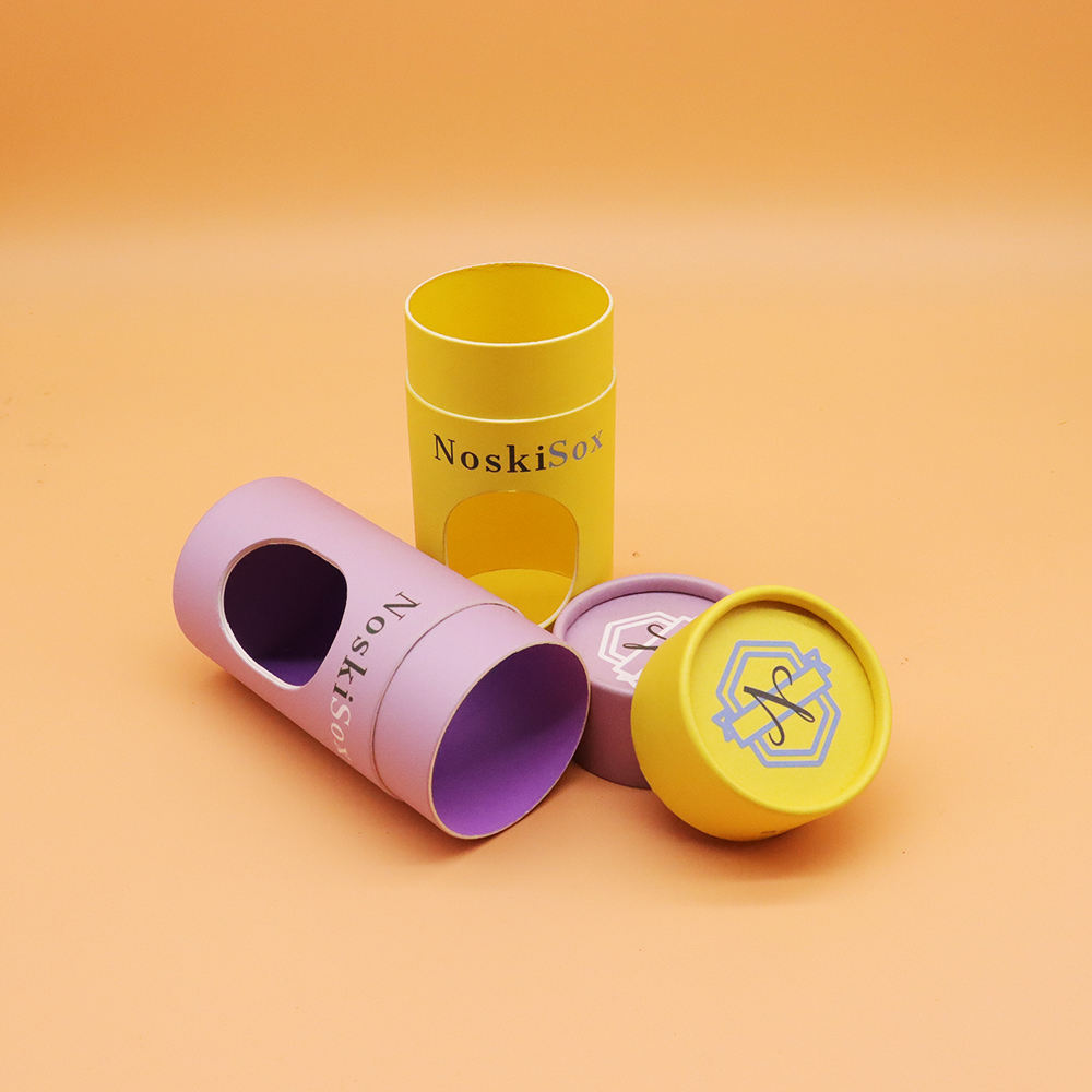 Tube de papier écologique en carton de qualité alimentaire, cylindre en carton, avoine en conserve, Tube de papier alimentaire pour petit déjeuner avec fenêtre