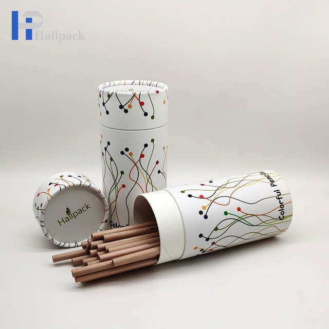 Boîte ronde créative imprimée personnalisée biodégradable pour emballage de tubes en papier kraft bon marché