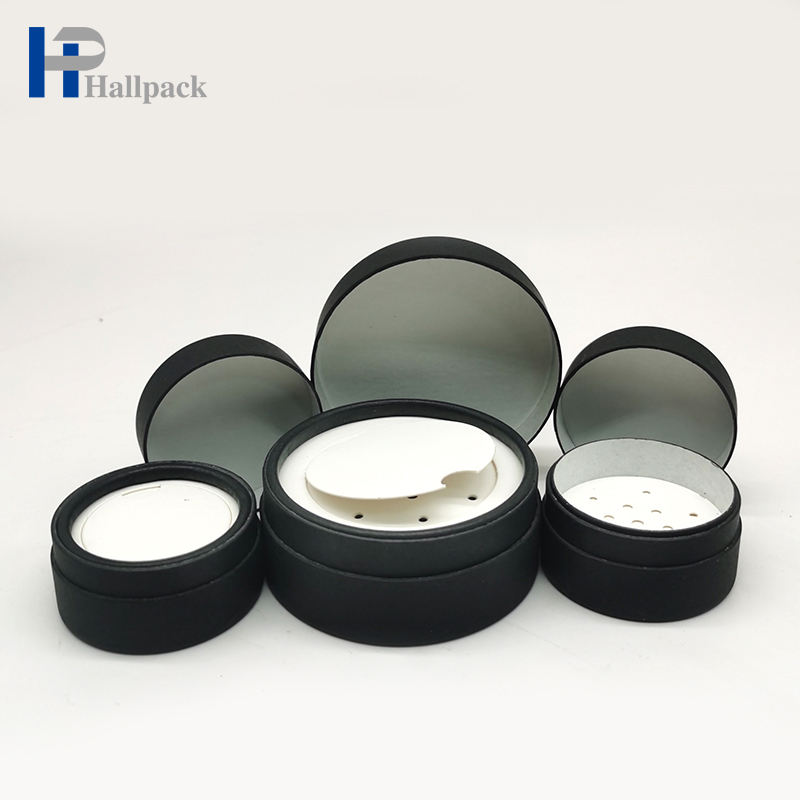 Tube de papier de tamis de carton de tube de papier noir de conception de mode avec le couvercle