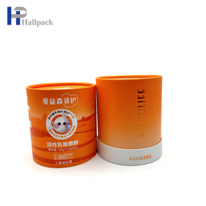 Emballage rond en carton de tube de papier d'Eco Kraft pour l'usage d'artisanat de cosmétiques avec la manipulation d'impression en refief et de disparition