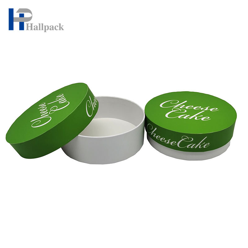 Emballage plat biodégradable fait sur commande de tube de papier de cylindre de gâteau de catégorie comestible