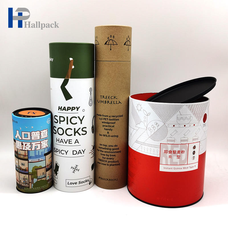 Emballage coloré de luxe de carton de papier d'affiche de tube de tubes de papier d'emballage