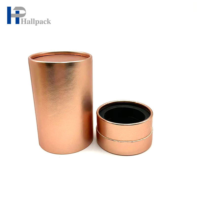 Tube de papier recyclable écologique de vente chaude Tube de papier personnalisé en or rose