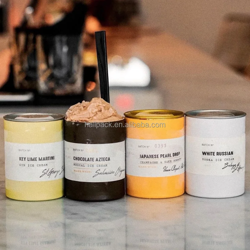 Emballage de bo&icirc;te &agrave; cr&egrave;me glac&eacute;e