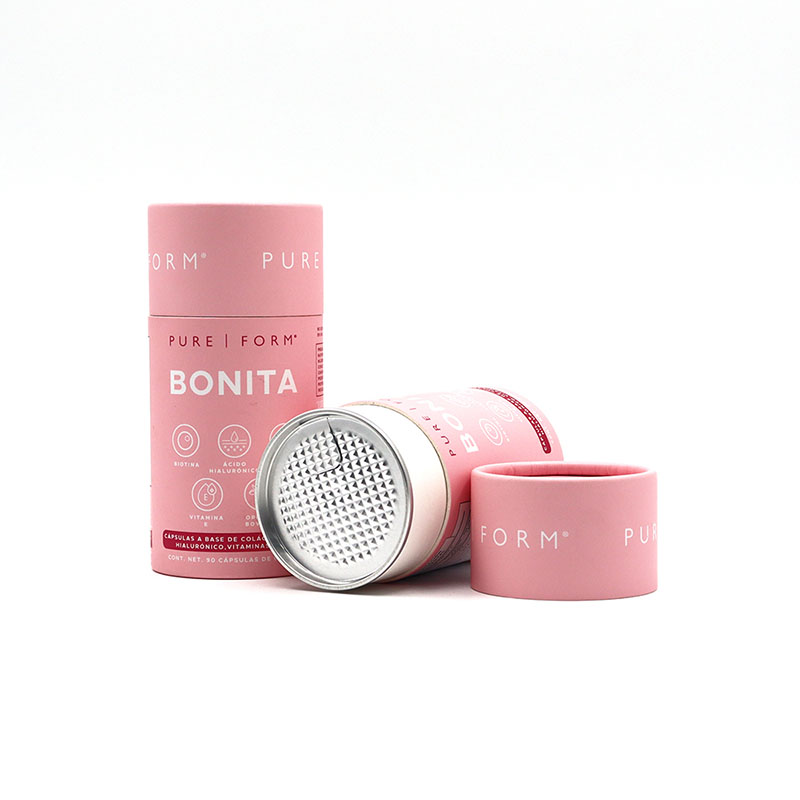 Boîte de qualité alimentaire biodégradable Boîte à thé rond