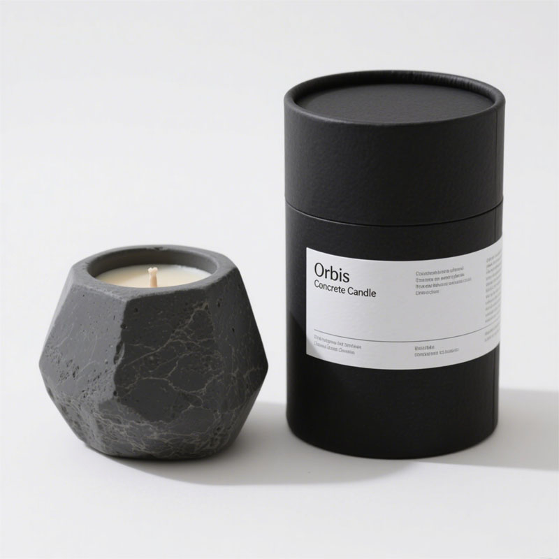 Biodégradable Custom Paper Paper Cylinder Cosmetic Emballage pour les boîtes de bougie