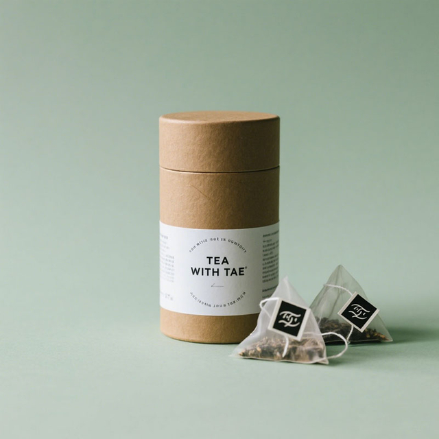 Emballage de tube en papier de conception de logo personnalisé recyclable pour sachet de thé