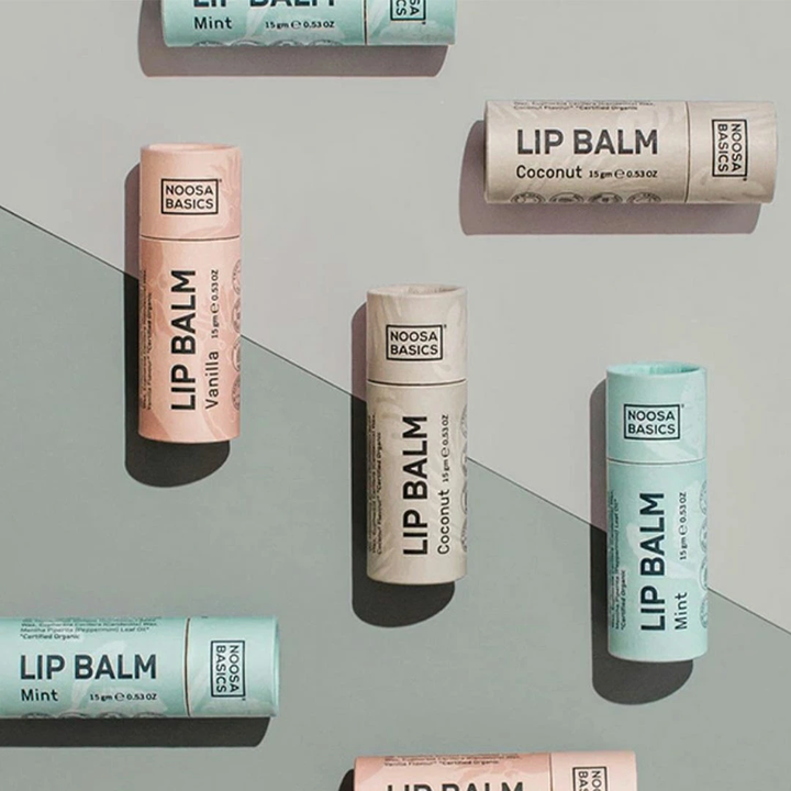 Papier de tube emballé par carton rond cosmétique fait sur commande qui respecte l'environnement emballé pour le baume à lèvres déodorant de poussée