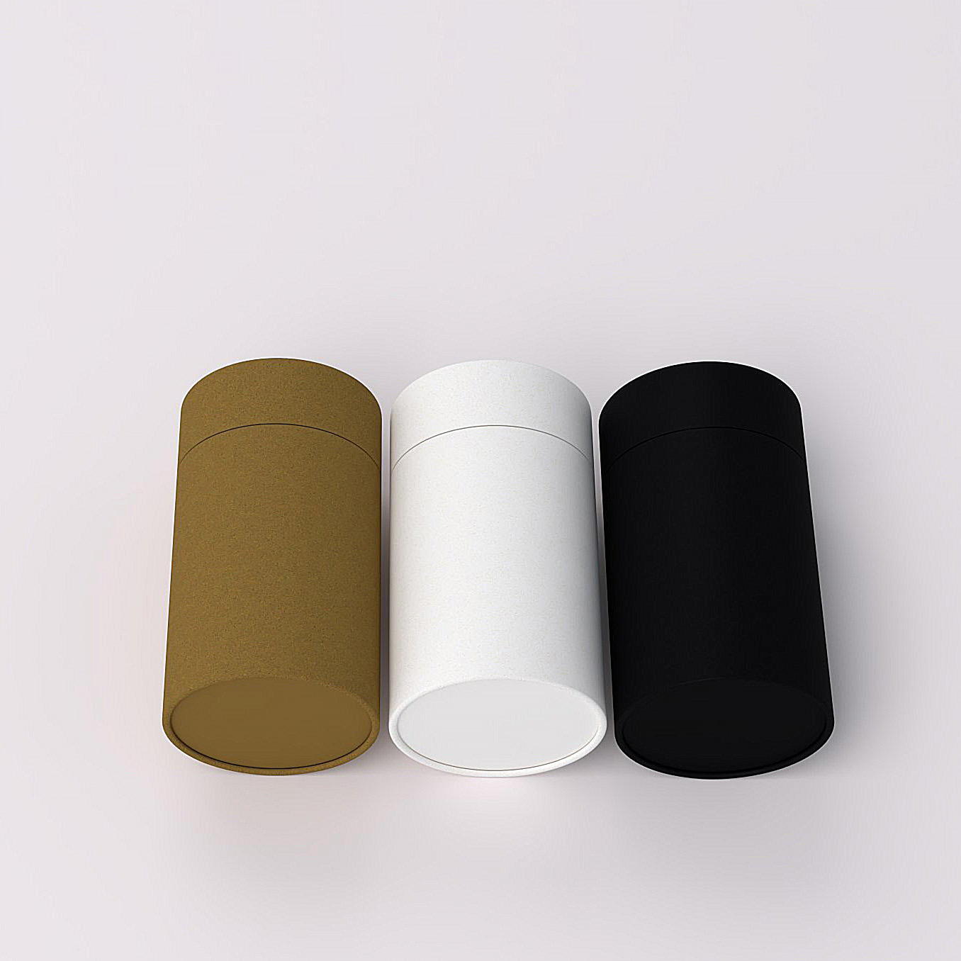 Emballage cosmétique biodégradable, boîte ronde en carton Kraft recyclé, Tube en papier d'emballage de qualité alimentaire pour le thé, offre spéciale