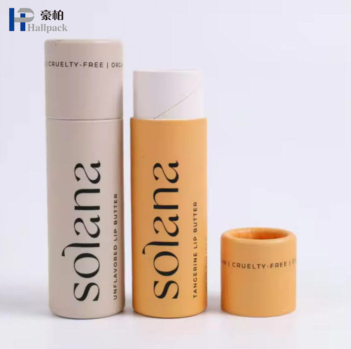 Tube push-up de barre de lotion écologique, Tube de rouge à lèvres en carton professionnel personnalisé