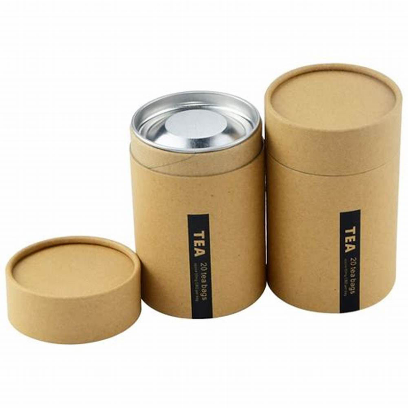 Paquet rond emballé par carton de catégorie comestible de conception adaptée aux besoins du client écologique de boîte de tube pour le thé de café