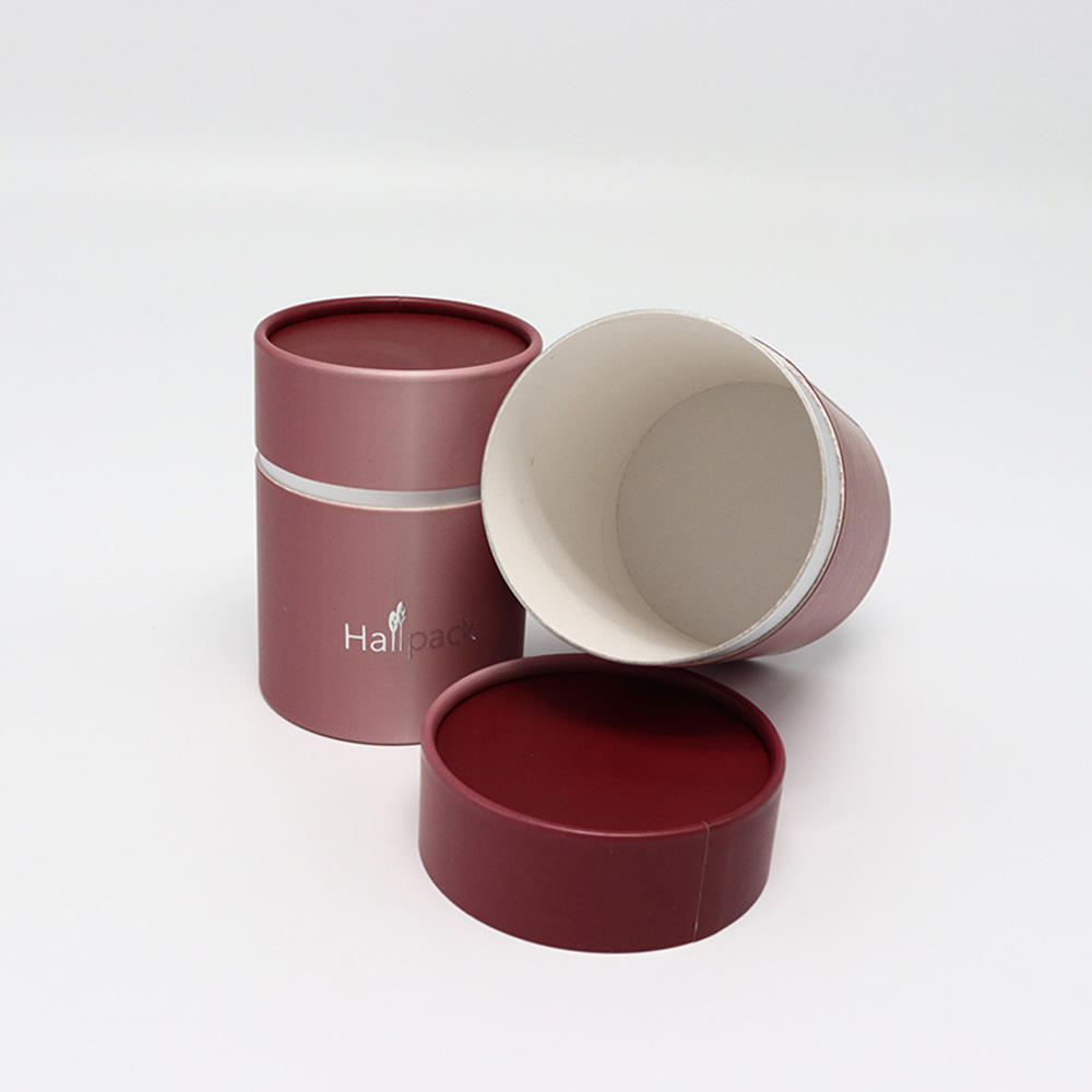Boîte ronde faite sur commande de tube de papier d'emballage de pot cosmétique de Kraft biodégradable de crème de carton de cylindre