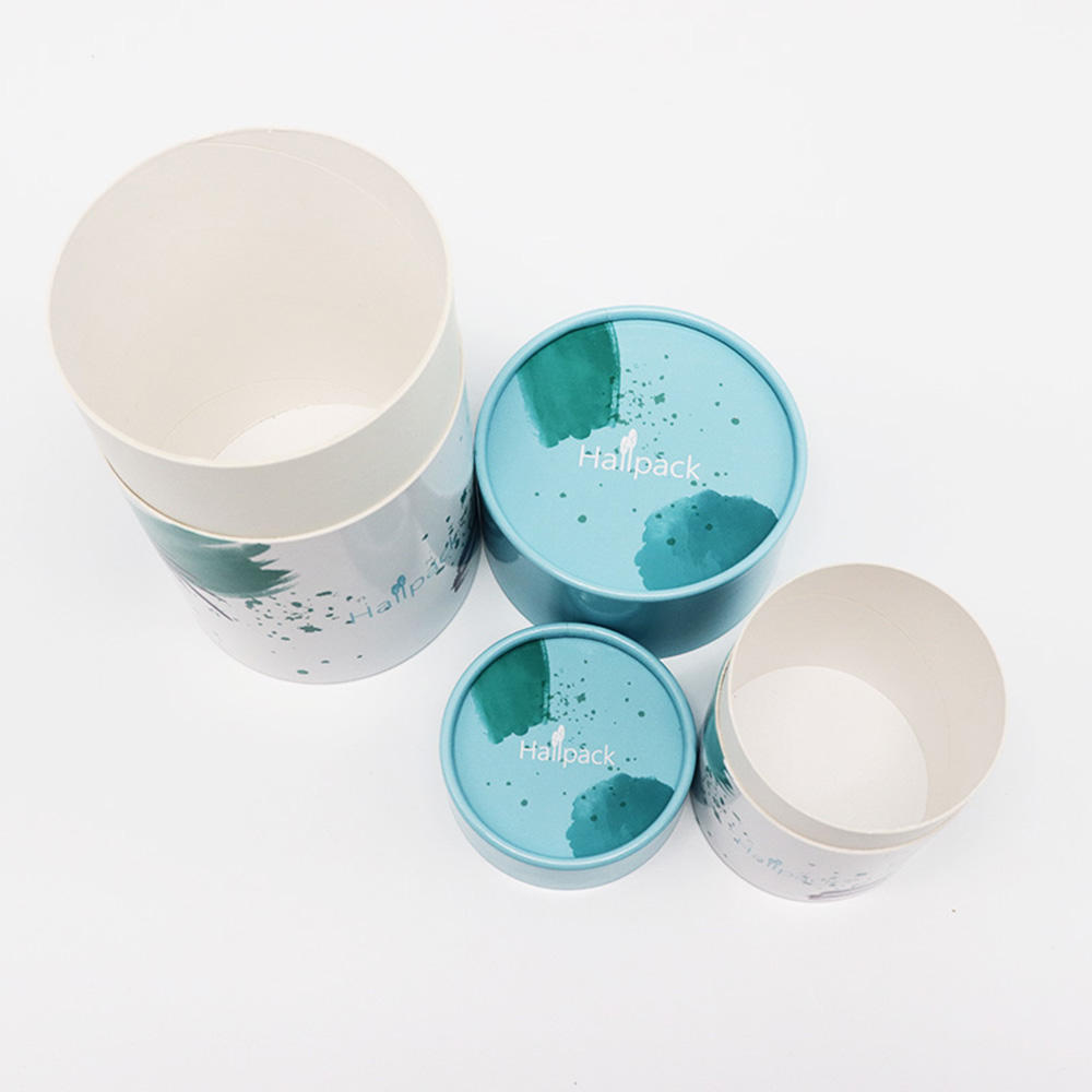 Cylindre de café biodégradable de qualité alimentaire, emballage rond personnalisé en tube de papier artisanal pour le thé