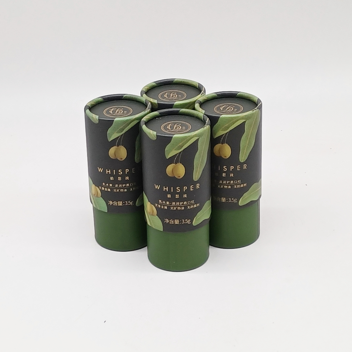 Matériau recyclé biodégradable, impression personnalisée, cylindre en carton dur Kraft, emballage en Tube de papier EVA Neto, huile essentielle