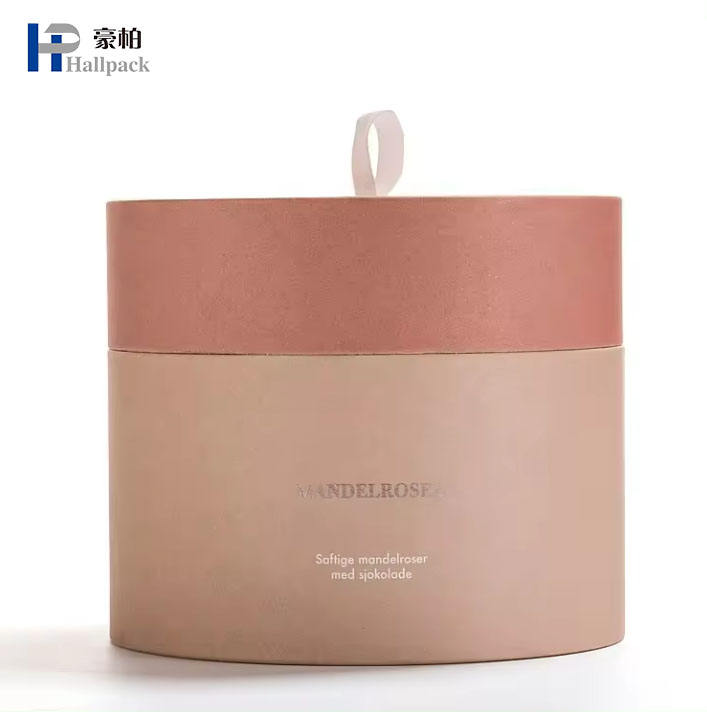 Échantillon gratuit nouveau matériel rose bonbons soins de la peau cylindre cosmétique boîte d'emballage ronde conteneur carton Prink cosmétique tube de papier