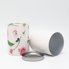 Boîte faite sur commande écologique de cylindre de carton de catégorie comestible avec l'emballage de tube de papier de couverture en métal pour le thé de café de noix