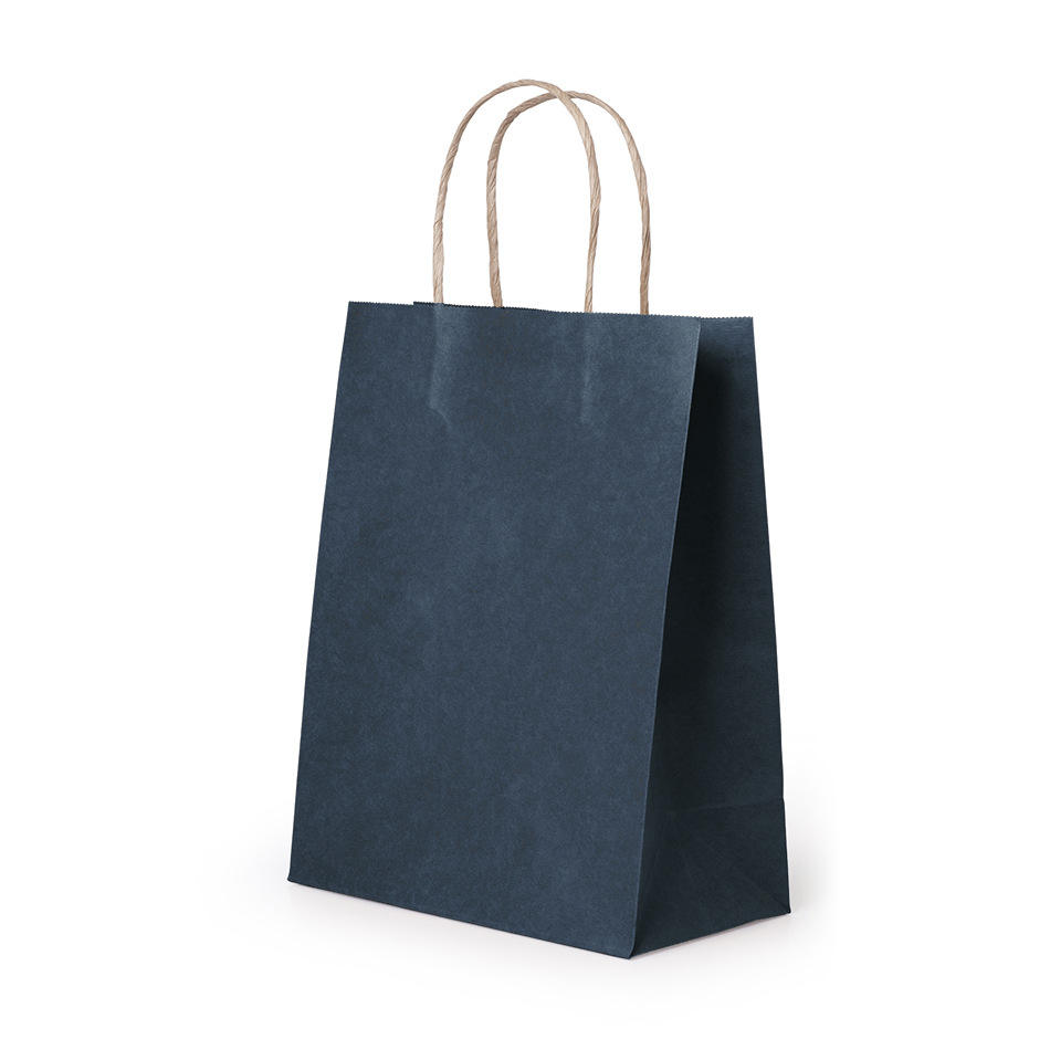 Sac d'emballage en papier kraft recyclable personnalisé avec poignée de transport Solution d'emballage biodégradable en usine
