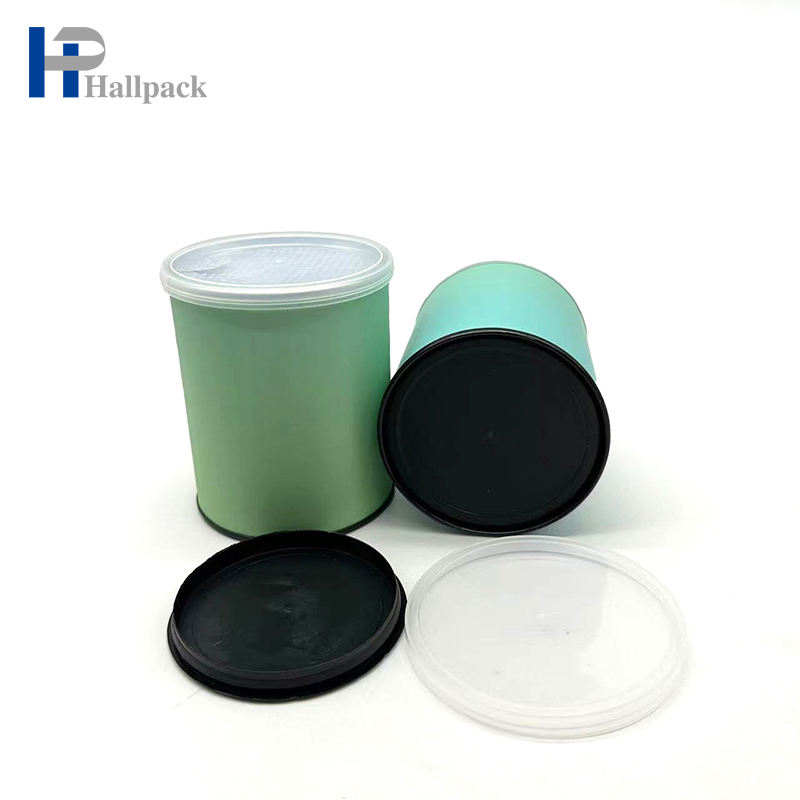 Tube rond de carton de cylindre de couvercle en plastique d'emballage qui respecte l'environnement de marque faite sur commande pour l'usage d'artisanat et d'emballage