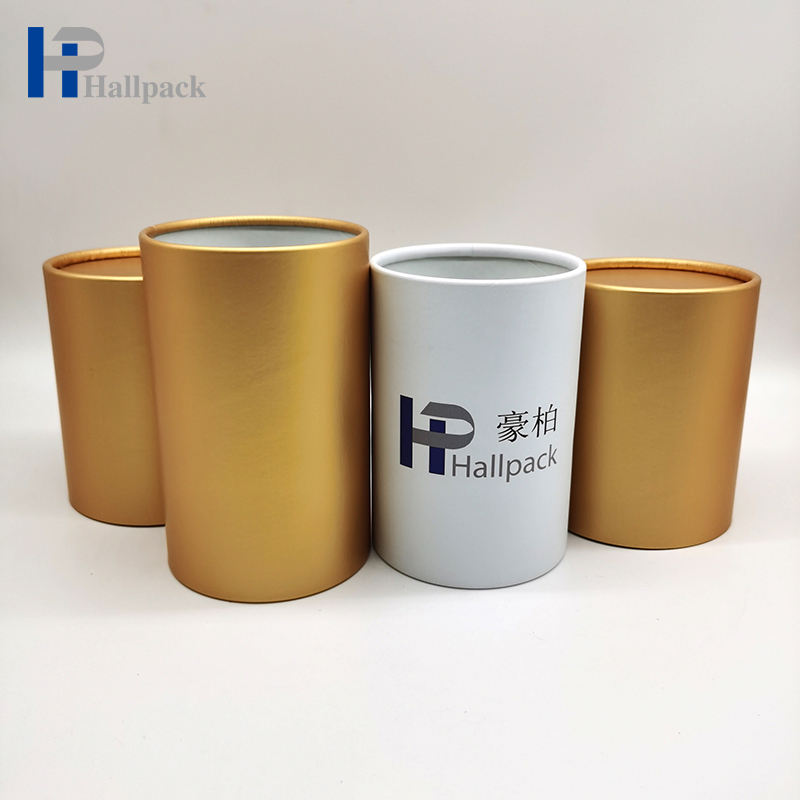Emballage fait sur commande qui respecte l'environnement de tube de papier de boîte de cylindre de carton d'emballage de catégorie comestible pour le thé de café