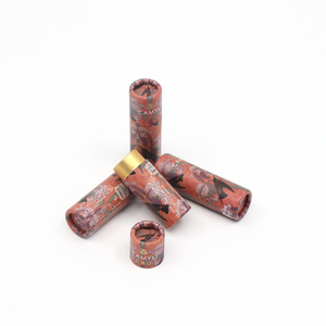 Emballage cosmétique fait sur commande écologique de tube de papier de boîte de cylindre de carton d'emballage pour le baume à lèvres déodorant de baume de nez d'animal familier de poussée