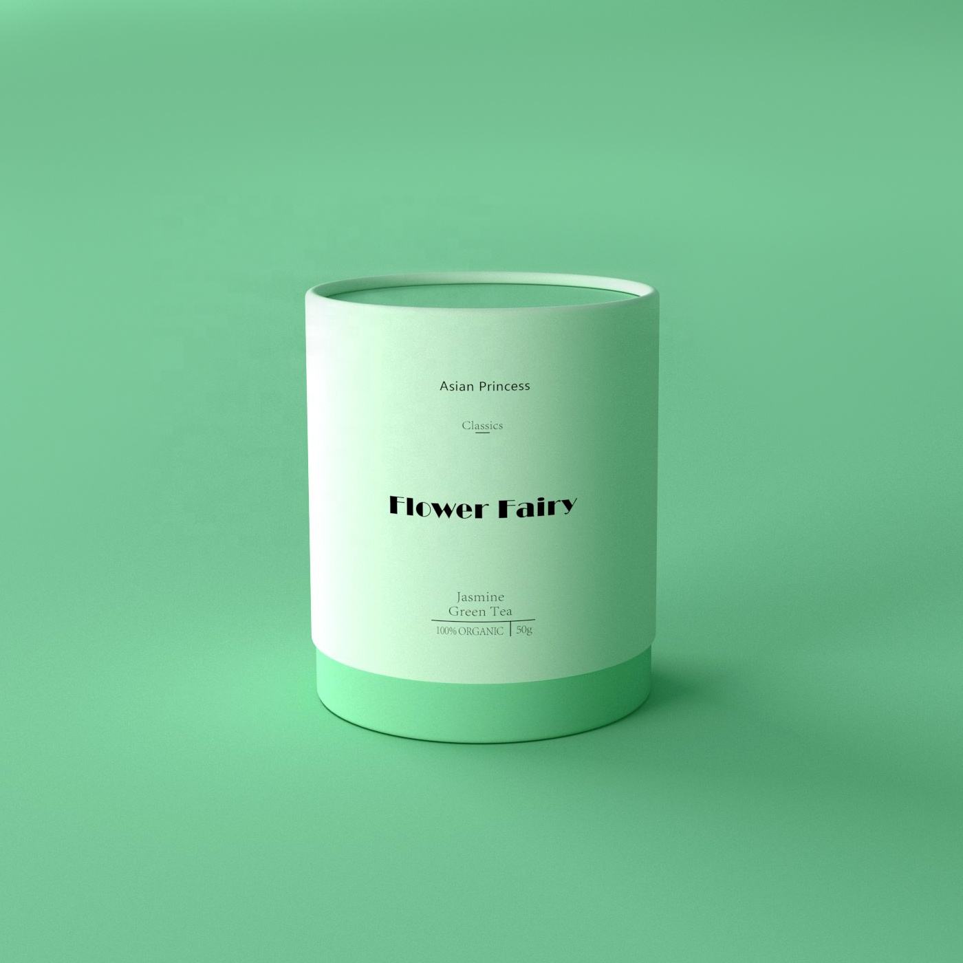 Boîte à Tube ronde en grains de café, Tube écologique de qualité alimentaire pour emballage en papier de thé, conception personnalisée, emballage de luxe vert, caddie à thé