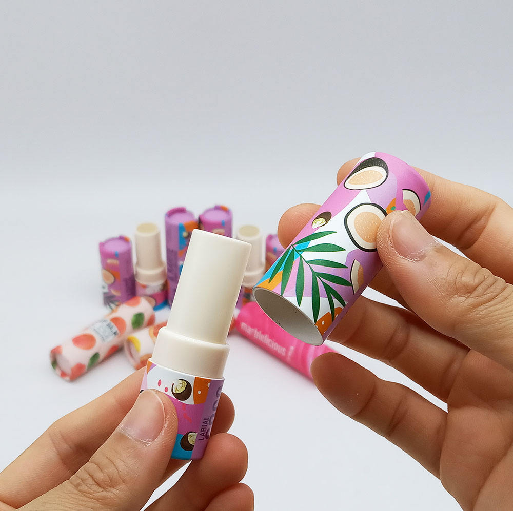 Mini baume à lèvres torsadé, Tube en papier Push Up, récipient déodorant de 3.5g, résistant à l'huile