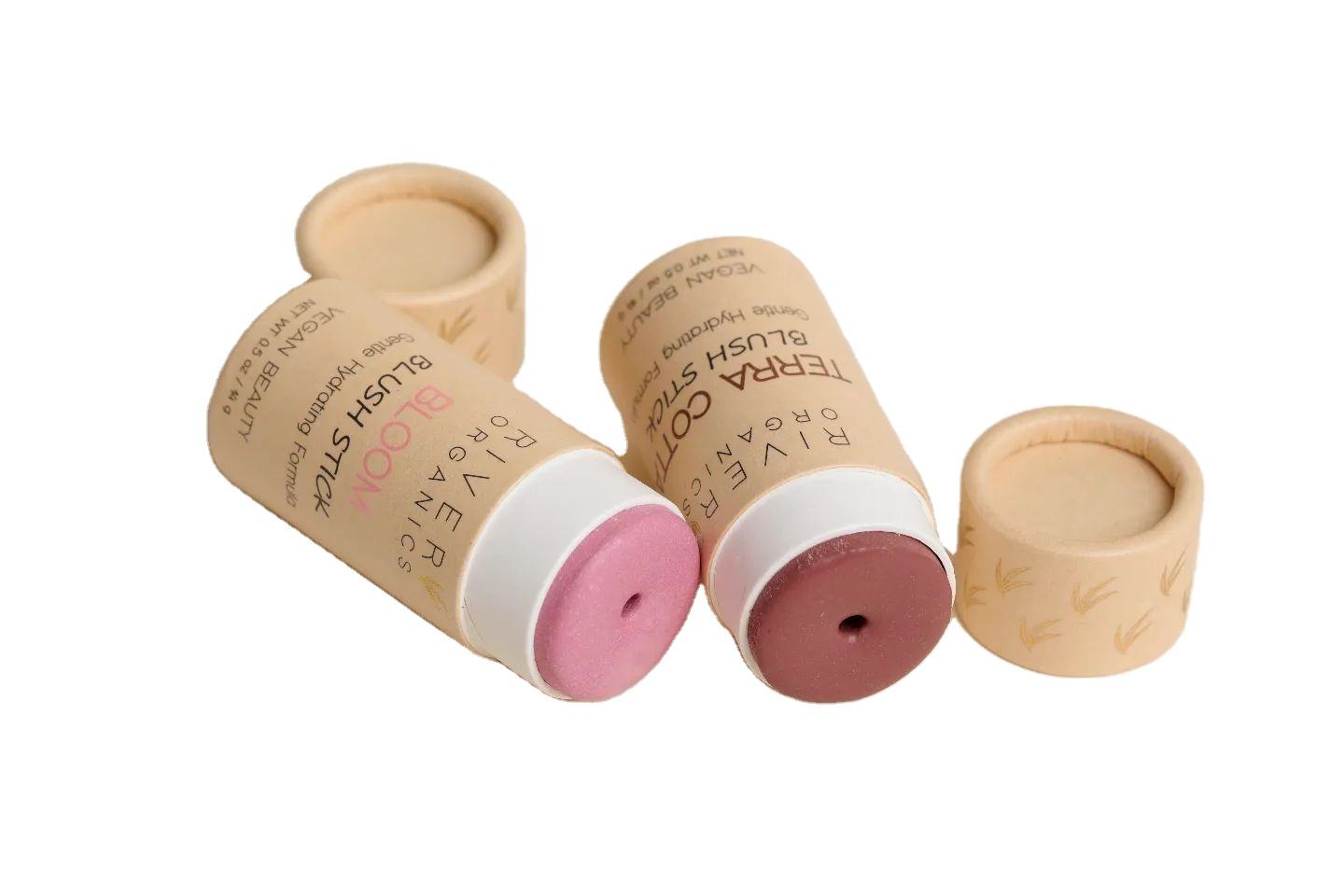 Vente Flash Bâton déodorant cosmétique biodégradable blanc, emballage en papier, baume à lèvres personnalisé, Tube torsadé