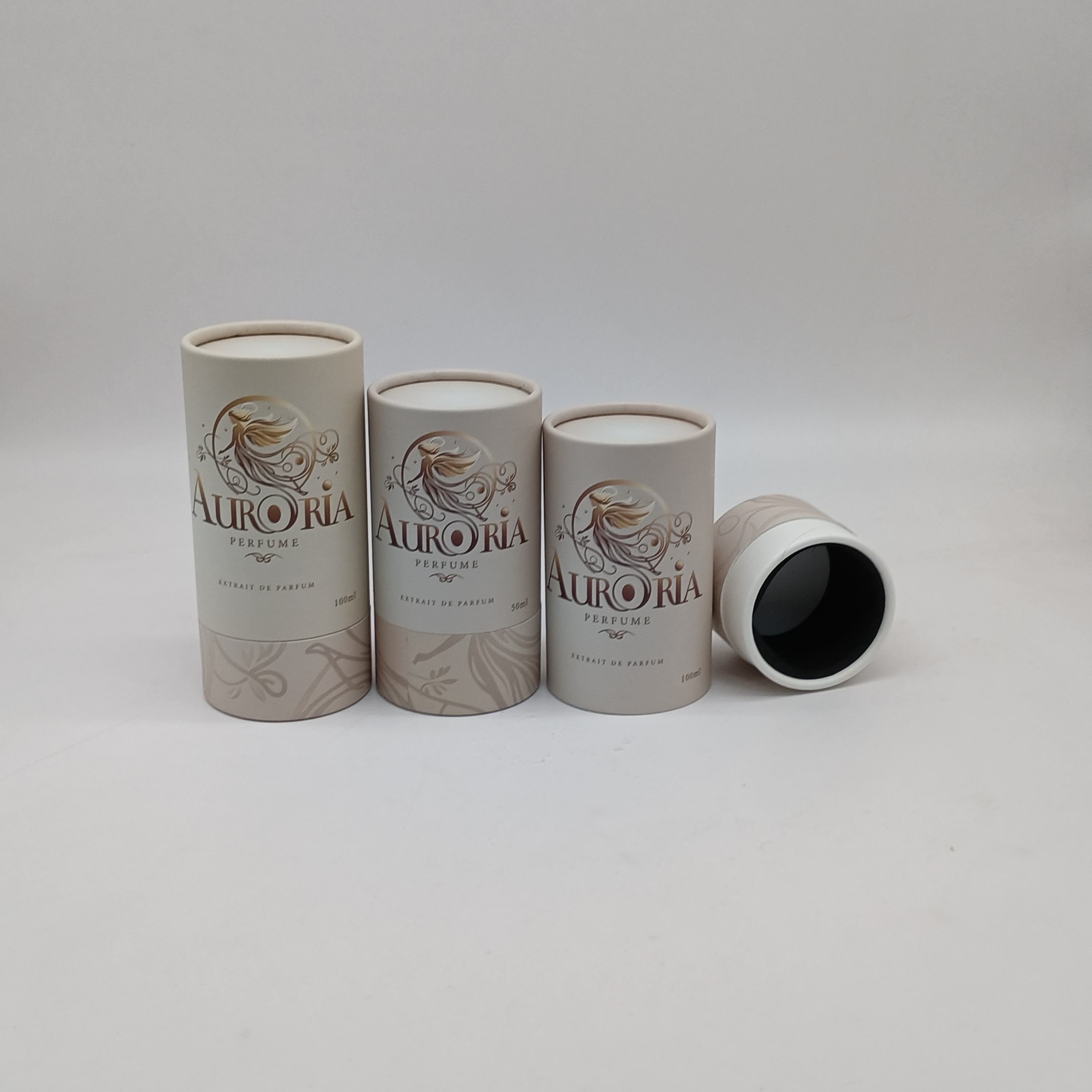 Parfum de conception de paquet de tube de papier de cylindre de carton kraft biodégradable pour le cadeau