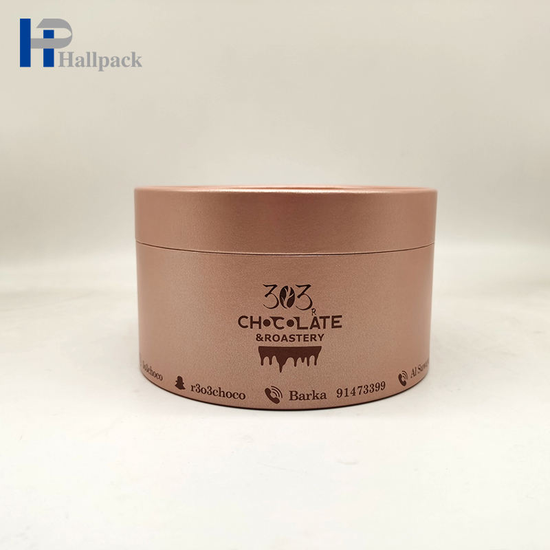 Tube rond de papier d'emballage d'or chaud rose écologique pour des accessoires de mode