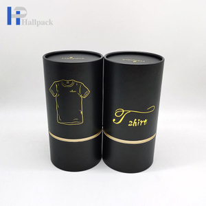 Tube de papier de boîte de cylindre de carton d'emballage d'habillement fait sur commande qui respecte l'environnement pour la serviette de chaussettes de sous-vêtements de T-shirts