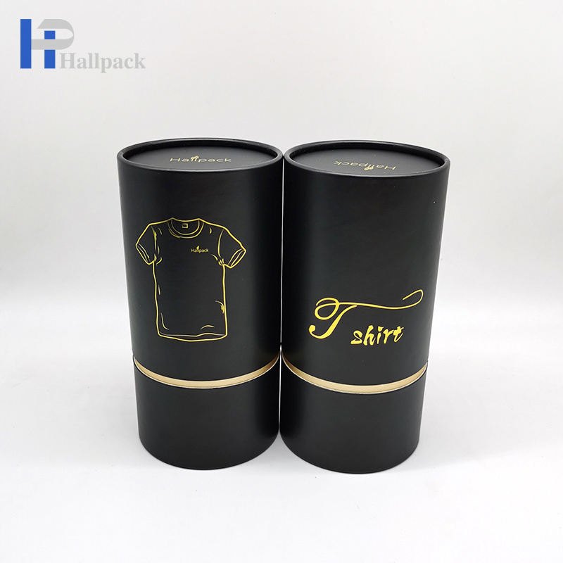 Tube de papier de boîte de cylindre de carton d'emballage d'habillement fait sur commande qui respecte l'environnement pour la serviette de chaussettes de sous-vêtements de T-shirts