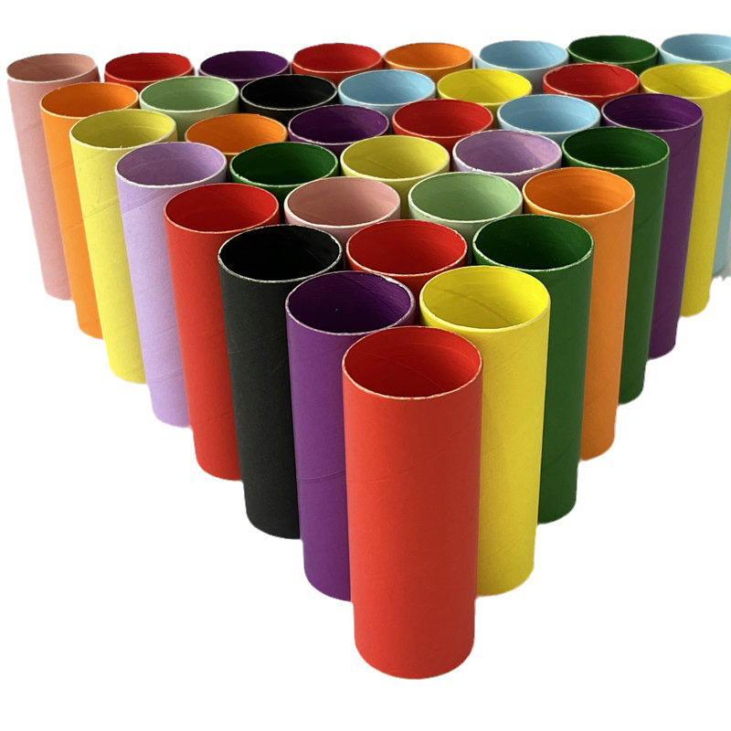 Tubes en rouleau de papier artistique bricolage biodégradables, écologiques et personnalisables, Tubes artisanaux en papier colorés fabriqués à la main