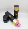Cylindre en carton Kraft biodégradable, tube en papier, matériaux recyclés, impression estampillée pour bougies et bouteilles thermos, emballage cadeau