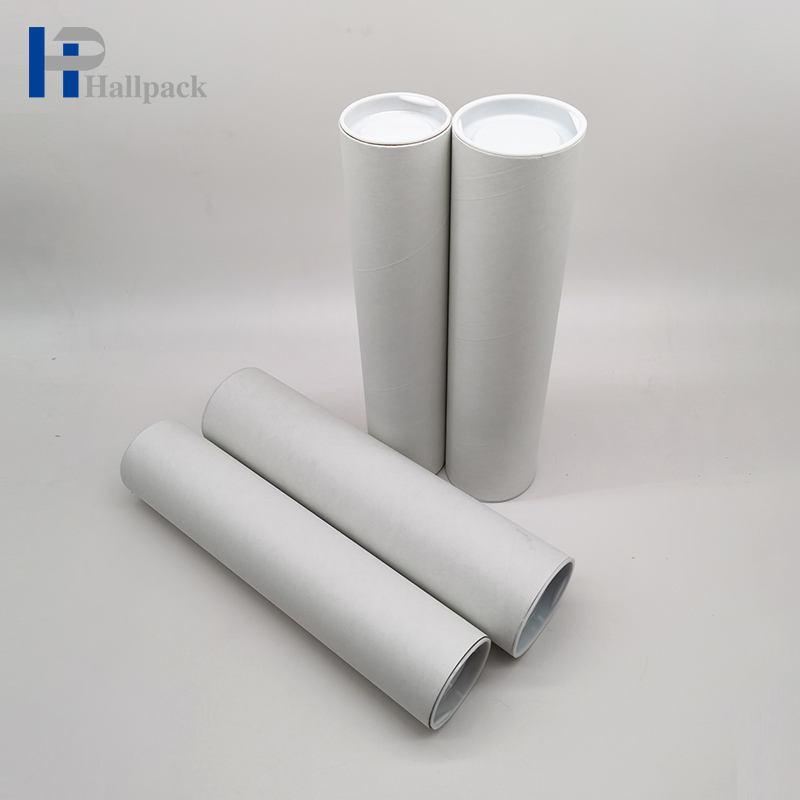 Emballage écologique fait sur commande de tube de papier de boîte de cylindre de carton pour l'impression d'art de plan de papier peint