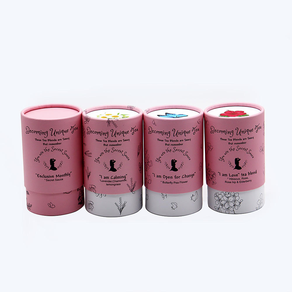 Emballage fait sur commande écologique de tube de papier de boîte de cylindre de carton de catégorie comestible pour le café de lait en poudre