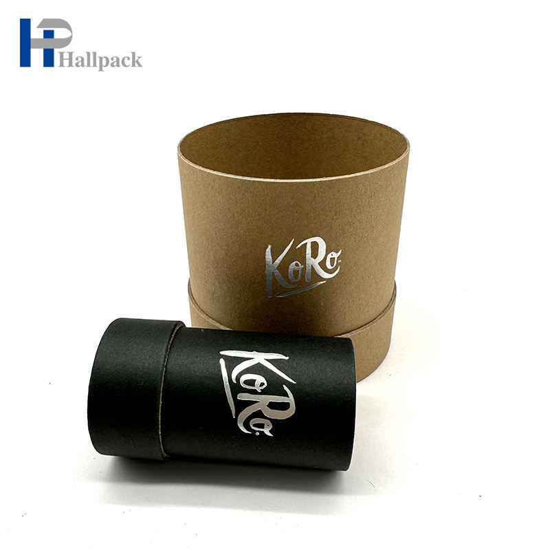 Carton de papier Kraft mat biodégradable de haute qualité, Tube de papier rond, serviette, vêtements, sous-vêtements, foulard en soie, emballage en Tube de papier cadeau