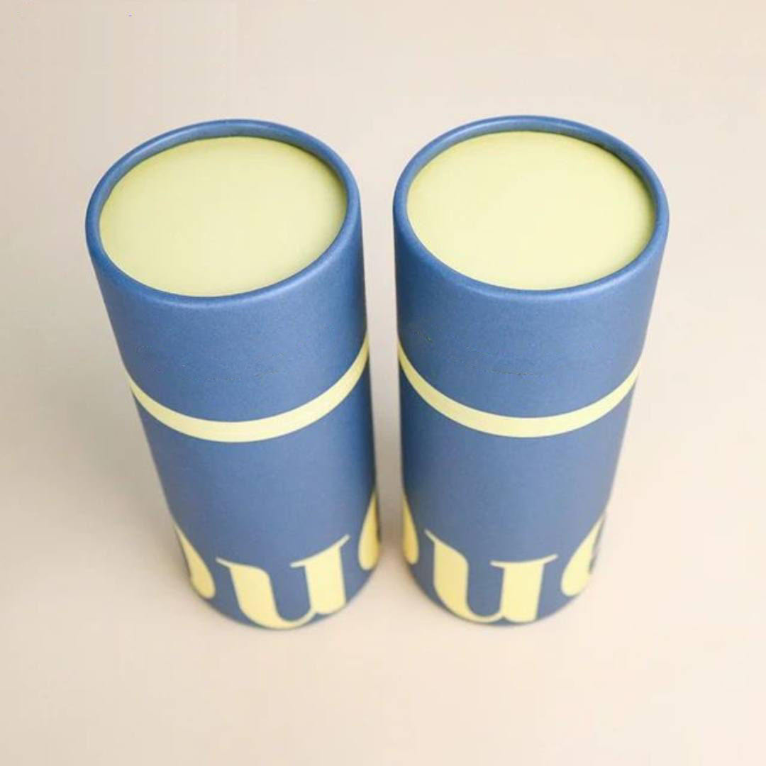 Conteneurs de stockage en carton à cylindre rond imprimés par coutume pour le papier d'emballage de thé de café