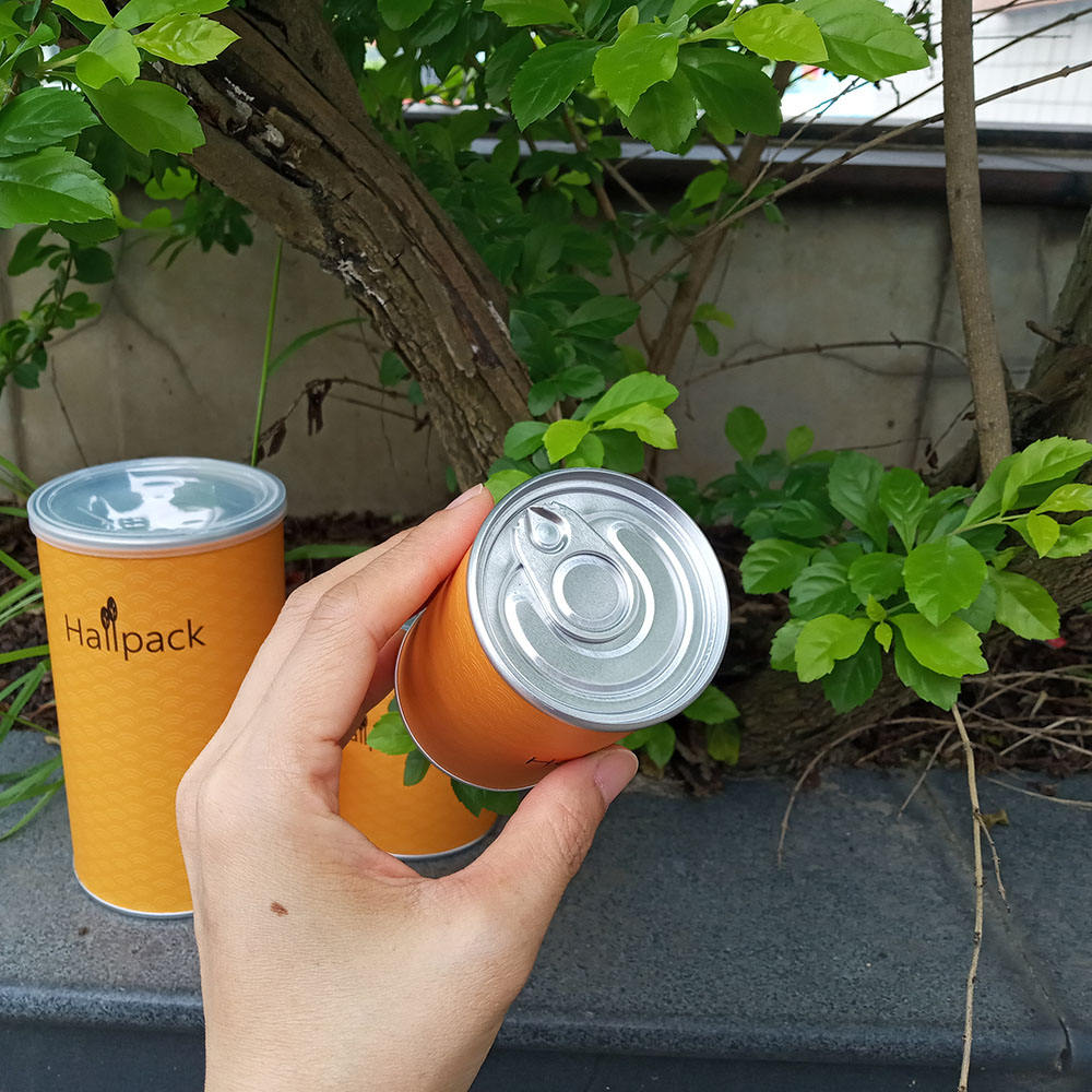 Boîte de tube de papier d'emballage de cylindre de carton d'impression de logo fait sur commande recyclé en gros avec la bougie longue de café de thé de fer de couvercle