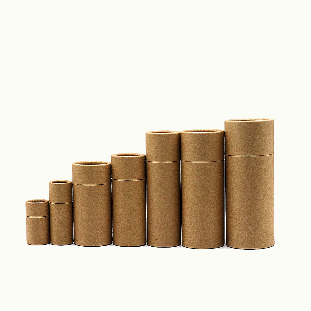 Emballage cosmétique en carton Kraft recyclé, bouteille de parfum d'huile essentielle, Tubes en papier brun, 10ml, 30ml, 50ml, 100ml