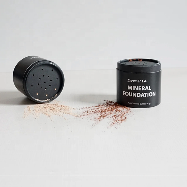 Tube de papier de cylindre d'emballage de poudre libre recyclable pour l'emballage cosmétique de poudre d'épice de poudre de protéine avec le dispositif trembleur