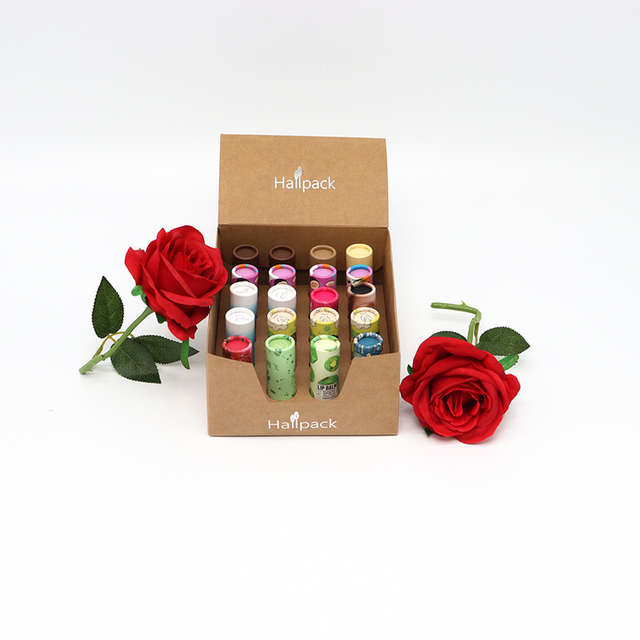 Emballage cosmétique fait sur commande écologique de tube de papier de boîte de cylindre de carton d'emballage pour le baume à lèvres de torsion