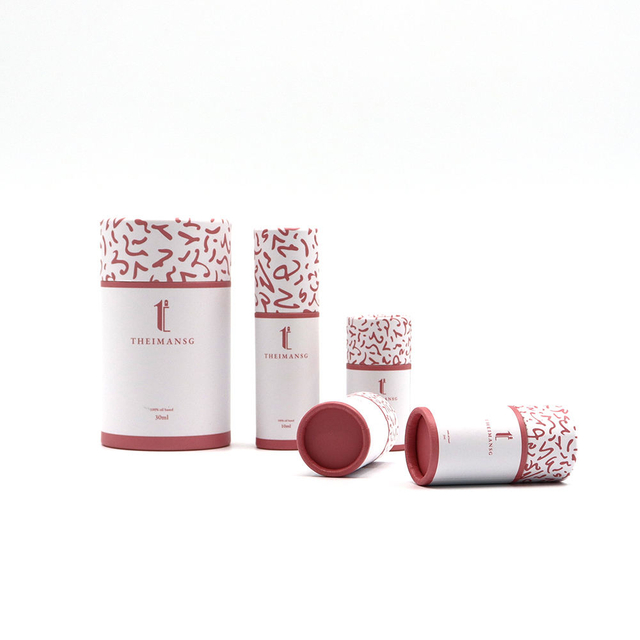 La boîte cosmétique biodégradable de cylindre de carton de luxe faite sur commande disparaissent l'impression manipulant l'emballage de tube de papier
