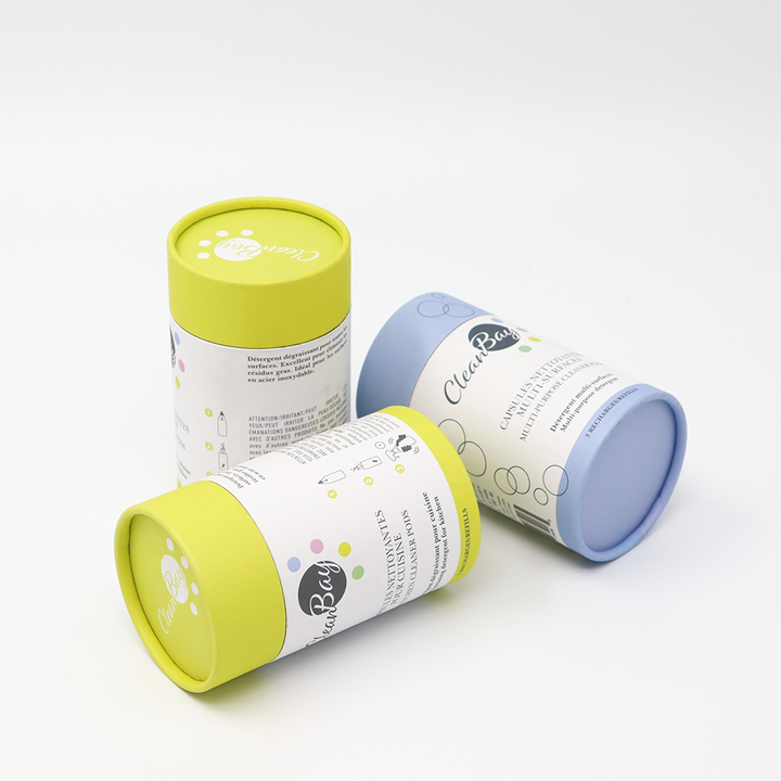 Emballage fait sur commande écologique de tube de papier de boîte de cylindre de carton de nettoyant pour le détergent polyvalent de fenêtres d'ameublement