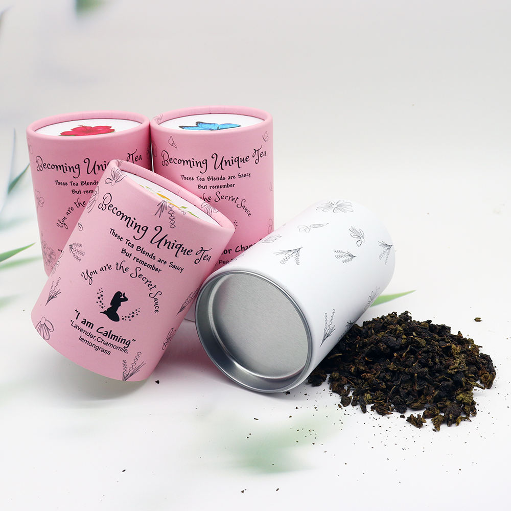Échantillon gratuit Bio Friendly boîte à thé de qualité alimentaire artisanat papier Tube personnaliser papier Kraft thé café Tube emballage