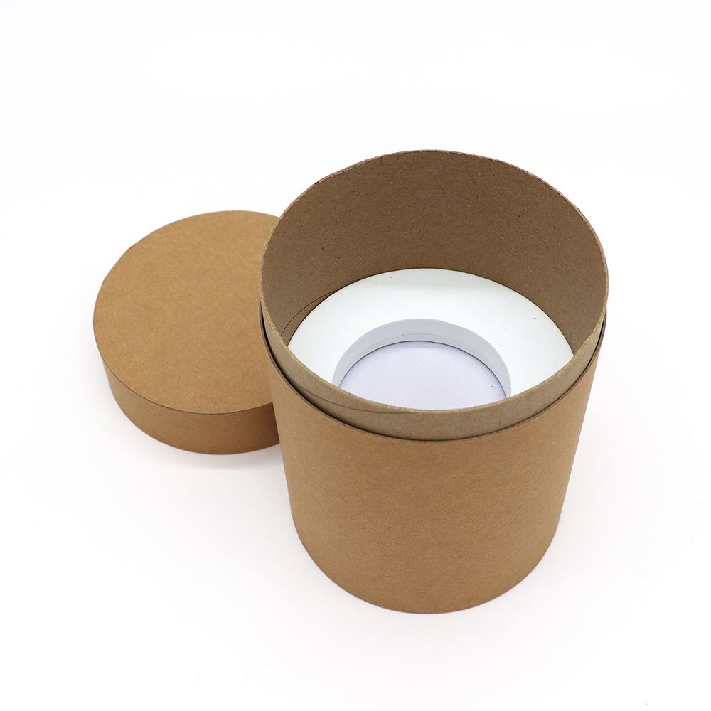 Emballage de tube de papier de thé de café de poudre de protéine de tube rond de bord plat de carton biodégradable de taille faite sur commande favorable à l'environnement