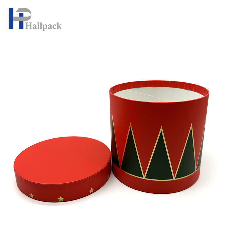 Cylindre d'impression personnalisé, emballage en carton de Style de noël, coffret cadeau, boîte à jouets, emballage en papier, Tube