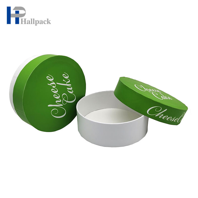 Emballage plat biodégradable fait sur commande de tube de papier de cylindre de gâteau de catégorie comestible